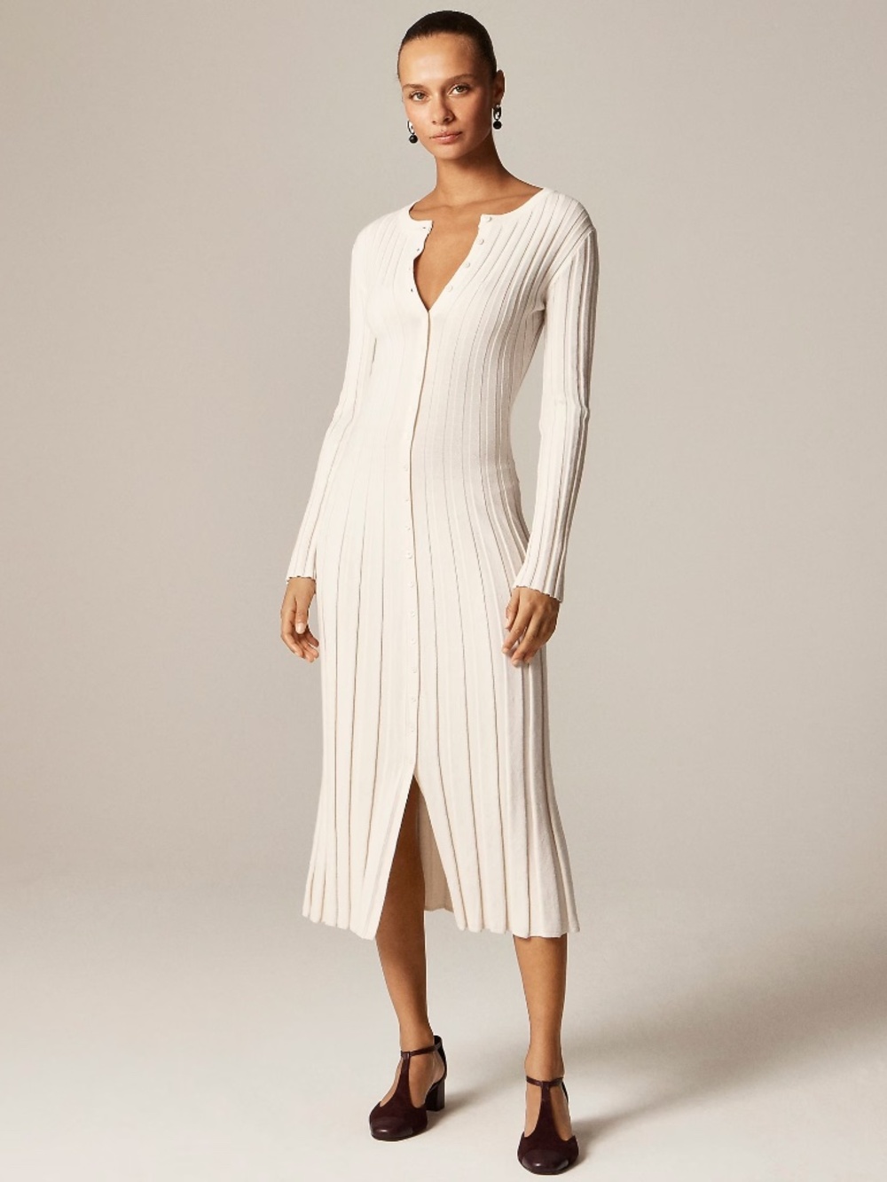 J.Crew Wide-rib Sweater-dress in Merino Wool Blend